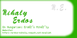 mihaly erdos business card